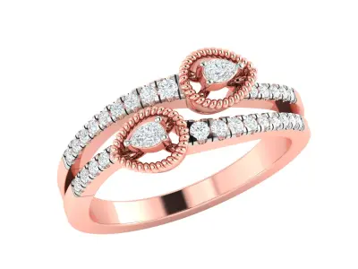 Women Ring  Render 3dm STL OBJ FBX Details 3D print model 371
