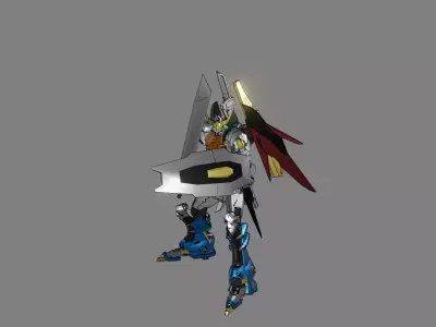 Attacker Gundam B 12 3D model