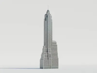 NYC 70 Pine Street Building Low-poly 3D model