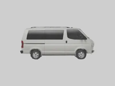 Family Van with Sliding Doors model Low-poly 3D model