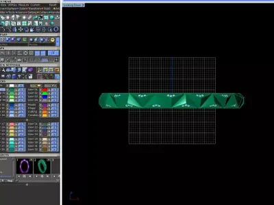 KALISTA Luxury Faceted Women Gold Bangle 3D print model