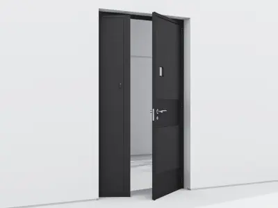 Aluminium door 39 3D model
