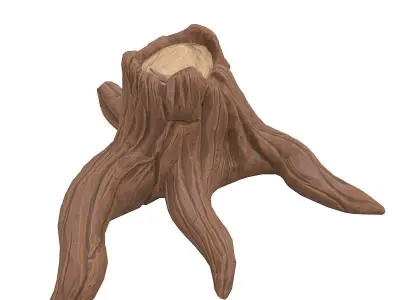  Cartoon stump 3D model