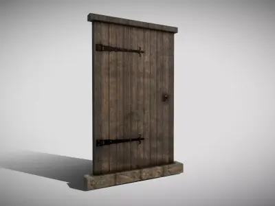 Medieval Door Low-poly 3D model