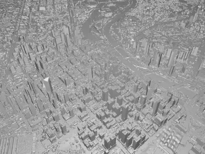 Melbourne City 3D Scan 3D model