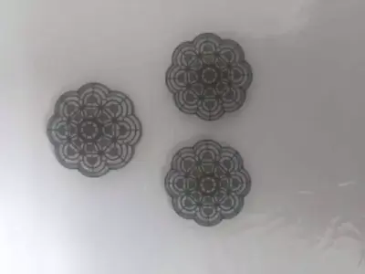 Pendant Set 1 of three flower coasters 3D print model