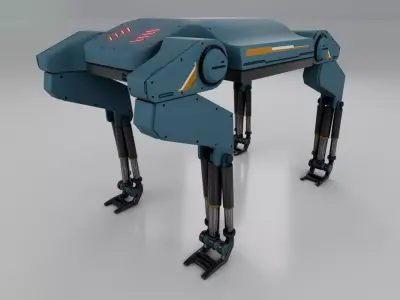  Sci-Fi Robotic Beast  - Game Ready - PBR Low-poly 3D model