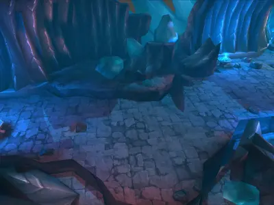 Fantasy Chess RPG Environment - Dungeon4 Low-poly 3D model