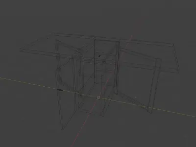 Soviet Table PS1 Style Low-poly 3D model