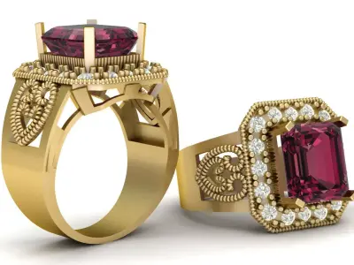 Women Ring light weight ring 3d printable model   3D print model