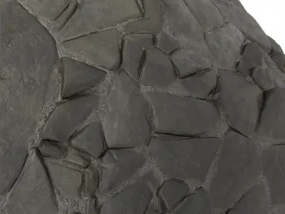 Field Stone 06 - PBR - 4K - PNG - Seamless Low-poly 3D model