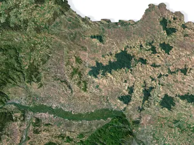 Austria Terrain 3D Map 3D model