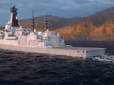  British Combat Frigate Type 26 Grey 