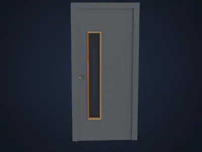 Office Door PBR Low-poly 3D model