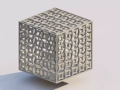 Math Object-Gyroid Voronoi 3D print model