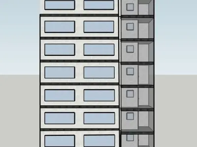 Apartment Building 1 3D model