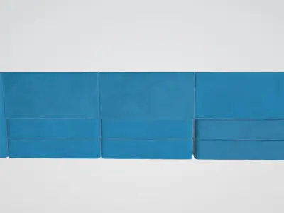 Toddler Modular Sofa Set  Build a Fort Convertible Foam Cushion Low-poly 3D model