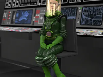 Ajax Spacewoman for La Femme 2 for Poser 3D model