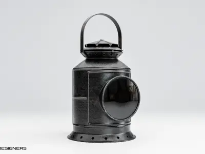 Vintage Railroad Lantern 3D model