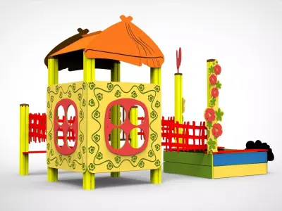 Playground for kids 3D model 19