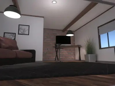 Modern Architectural Props Collection - interior Low-poly 3D model