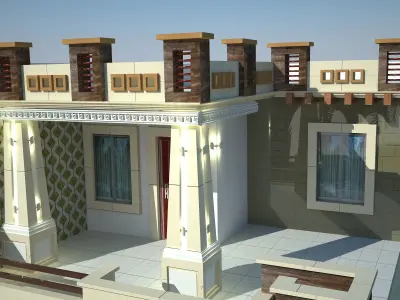 House Front 25 to 35 and Side 50 to 60 Residential 154 Low-poly 3D model