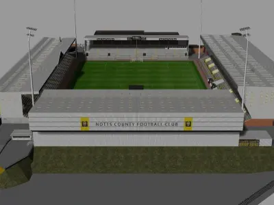 Meadow Lane Notts County FC Low-poly 3D model