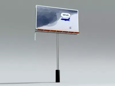 laos Bilboard Low-poly 3D model