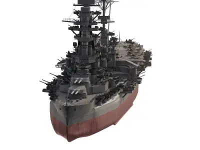 IMPERIAL JAPANESE NAVY 1940s ISE CLASS BATTLE CRUISER 3D model