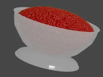 Crystal Cherry Bowl 3D model