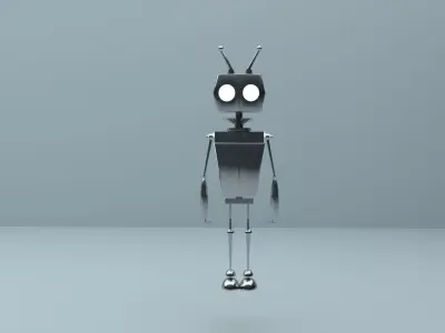 Simple robot characters 3D model
