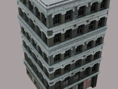 Residential Building Block  Free 3D model