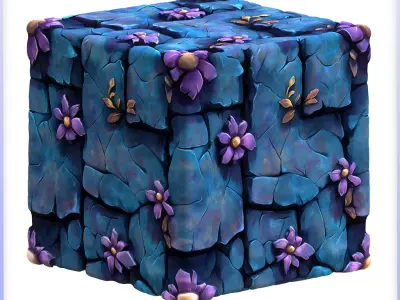 Stylized Stone Floor Seamless Texture Texture 4