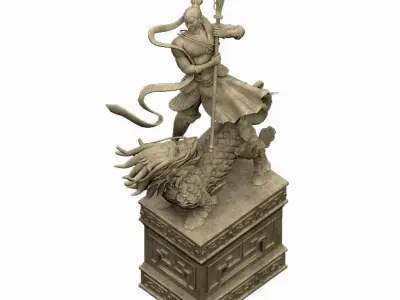 Kirin - Soldier - Warrior Statue 3D model