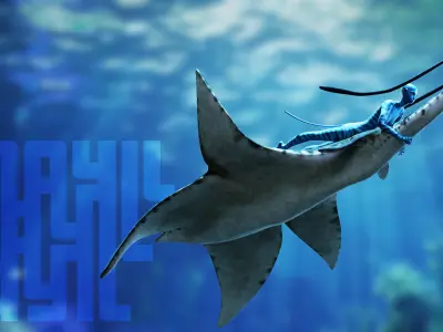 Ilu creature from Avatar The Way Of Water Low-poly 3D model