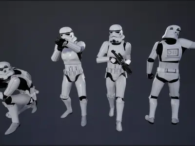 Stormtrooper - Game Ready Low-poly 3D model