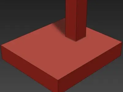 HANGING GLASS SHADE BRASS FINISH TABLE LAMP 3D model