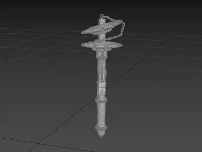 Doomsday DIY Gear Modification Weapon Low-poly 3D model