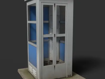 Phone Booth - Telephone Cabin Low-poly 3D model