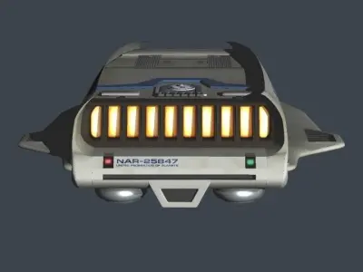 STAR-TREK EXECTIVE-CLASS SHUTTLE 2Way Texture 1Parts model 3D model