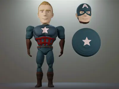 CAPITAN AMERICA ARTICULADO 3D print model