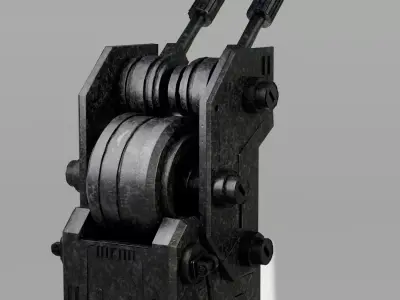 Mech Knee Low-poly 3D model