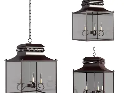 Pottery barn Bolton IndoorOutdoor Lantern 3D model