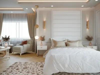 Simple Bedroom  Interior 2 3D model