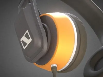 Headphone from Sennheiser Urbanite Low-poly 3D model