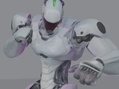 sci fi robo Low-poly 3D model