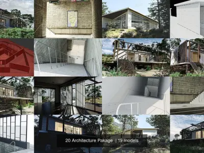 20 Architecture Pakage  3D Model Pack