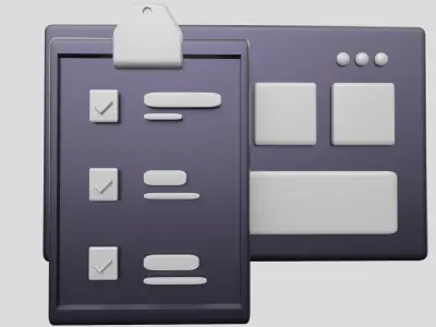 3D app web Icon Low-poly 3D model-03 Low-poly 3D model