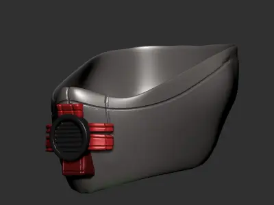 gas mask scifi high poly sculpt ver7 3d printable 3D model 3D model