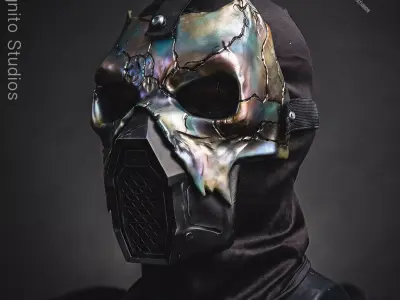 METAL PHANTOM IRIDESCENT MASK 3D print model